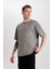 Comfort Regular Fit Rahat Kalıp Bisiklet Yaka Yıkamalı Soluk Efektli Kısa Kollu Tişört B9223AX23WN 9