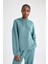 Fit Oversize Geniş Kalıp Modal Kapüşonlu Kanguru Cepli Sporcu Sweatshirt B5206AX24SP 15