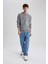Regular Fit Kapüşonlu Yıkamalı Soluk Efektli Basic Düz Sweatshirt B9220AX23WN 11