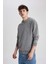 Regular Fit Kapüşonlu Yıkamalı Soluk Efektli Basic Düz Sweatshirt B9220AX23WN 12