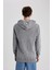 Regular Fit Kapüşonlu Yıkamalı Soluk Efektli Basic Düz Sweatshirt B9220AX23WN 15