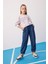 Kız Çocuk Loose Fit Beli Bağcıklı Lastikli Paça Cepli Jogger Eşofman Altı C0309A824SP 10