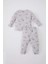 Kız Bebek Yıldız Desenli Uzun Kollu Waffle Pijama Takımı C0660A524SP 10