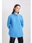 Relax Fit Poplin Uzun Kollu Gömlek Tunik B8314AX24SP 7