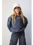 Kız Çocuk Oversize Geniş Kalıp Bisiklet Yaka Baskılı Sweatshirt C0103A824SP 13
