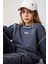Kız Çocuk Oversize Geniş Kalıp Bisiklet Yaka Baskılı Sweatshirt C0103A824SP 14