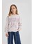 Kız Çocuk NBA Chicago Bulls Oversize Geniş Kalıp Bisiklet Yaka Sweatshirt C0802A824SP 13