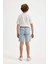 Erkek Çocuk Beli Lastikli Jean Şort B5764A824SM 10