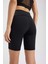 Fit Siyah Yüksek Bel Beli Saran Biker Esnek Kısa Basic Düz Sporcu Tayt Z6741AZ24SP 17
