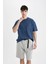 Oversize Geniş Kalıp Yıkamalı Soluk Efektli Cepli Düz Paça Şort B8797AX24SM 13