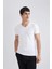 Slim Fit Dar Kesim V Yaka Kısa Kollu Üst L4884AZ24SM 7