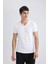 Slim Fit Dar Kesim V Yaka Kısa Kollu Üst L4884AZ24SM 9