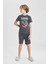 Erkek Çocuk Marvel Avengers Pijama Takımı Kısa Kollu Üst Şort C0992A824SP 10