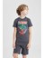 Erkek Çocuk Marvel Avengers Pijama Takımı Kısa Kollu Üst Şort C0992A824SP 12