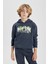Erkek Çocuk Oversize Geniş Kalıp Kapüşonlu Baskılı Sweatshirt C0359A823CW 12