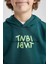 Erkek Çocuk Oversize Geniş Kalıp Sırt Baskılı Kapüşonlu Sweatshirt C0354A823CW 17