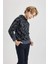 Erkek Çocuk Oversize Geniş Kalıp Desenli Kapüşonlu Sweatshirt C0355A823CW 10