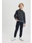 Erkek Çocuk Oversize Geniş Kalıp Desenli Kapüşonlu Sweatshirt C0355A823CW 11