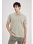 %100 Pamuk Regular Fit Polo Yaka Kısa Kollu Basic Düz Pike Kumaş Tişört C1293AX24SP 14
