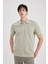 %100 Pamuk Regular Fit Polo Yaka Kısa Kollu Basic Düz Pike Kumaş Tişört C1293AX24SP 16