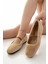 Kadın Babet Bej Hafif Rahat Şık Iş Ofis Günlük Ayakkabı 4