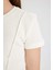 Kız Çocuk Slim Fit Dar Kesim Bisiklet Yaka Ribana Kısa Kollu Tişört C0104A824SM 14