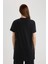 Regular Fit Bisiklet Yaka Basic Düz Kısa Kollu Siyah Tunik Tişört A8351AX24SP 13