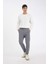Jogger Eşofman Altı Standart Fit Basic Düz Beli Bağcıklı Lastikli Paça Cepli 13