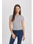 Fitted Bisiklet Yaka Çizgili Fitilli Kaşkorse Basic Düz Kısa Kollu Tişört K1965AZ24SM 7