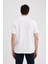 %100 Pamuk Regular Fit Polo Yaka Kısa Kollu Basic Düz Pike Kumaş Beyaz Tişört C1293AX24SP 19