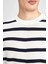 Standart Fit Normal Kesim Bisiklet Yaka Triko Çizgili Kazak B9724AX24AU 11