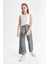 Kız Çocuk Wide Leg Geniş Bol Paça Parlak Jean Pantolon C2019A824SP 11