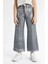 Kız Çocuk Wide Leg Geniş Bol Paça Parlak Jean Pantolon C2019A824SP 12
