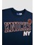 Erkek Çocuk NBA New York Knicks Oversize Geniş Kalıp Bisiklet Yaka Kısa Kollu Tişört 19