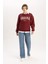 Relax Fit Bisiklet Yaka Üniversite Baskılı Kalın Kumaş Sweatshirt C1927AX23WN 8