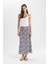 A Form Çiçekli Normal Bel Midi Etek 7