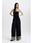 Straplez Poplin Geniş Paça Uzun Tulum B9453AX24SM 8
