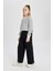Kız Çocuk Wide Leg Geniş Yırtmaçlı Paça Pantolon C0310A824SM 9