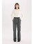 Pensli Palazzo Pantolon Wide Leg Geniş Bol Paça Kargo Cepli Yüksek Bel Basic Düz Standart Boy C2577AX24SP 12