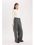 Pensli Palazzo Pantolon Wide Leg Geniş Bol Paça Kargo Cepli Yüksek Bel Basic Düz Standart Boy C2577AX24SP 14