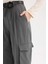 Pensli Palazzo Pantolon Wide Leg Geniş Bol Paça Kargo Cepli Yüksek Bel Basic Düz Standart Boy C2577AX24SP 16