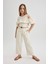 Kız Çocuk Wide Leg Geniş Paça Pamuklu Pantolon C1109A824SM 9