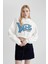 Coool Yale University Oversize Geniş Kalıp Kapüşonlu Crop Sweatshirt C3092AX24SP 17