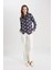 Loose Fit Desenli Uzun Kollu Gömlek Tunik T0609AZ24SP 11