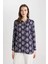 Loose Fit Desenli Uzun Kollu Gömlek Tunik T0609AZ24SP 12
