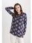 Loose Fit Desenli Uzun Kollu Gömlek Tunik T0609AZ24SP 13