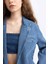 Oversize Geniş Kalıp Düğmeli Jean Blazer Ceket C3381AX24SM 16