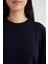 Regular Fit Yumuşak Dokulu Bisiklet Yaka Basic Düz Triko Kazak C0058AX24WN 14