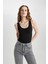 Slim Fit Dar Kesim U Yaka Basic Düz Atlet I1059AZ24SM 10