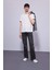 %100 Pamuk Flayer Fit Bol Kalıp Normal Bel Geniş Paça Siyah Jean Pantolon B8325AX24SM 9